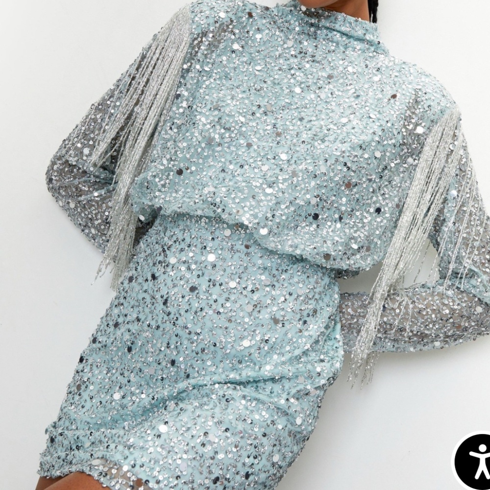 Sequin Fringe Dress